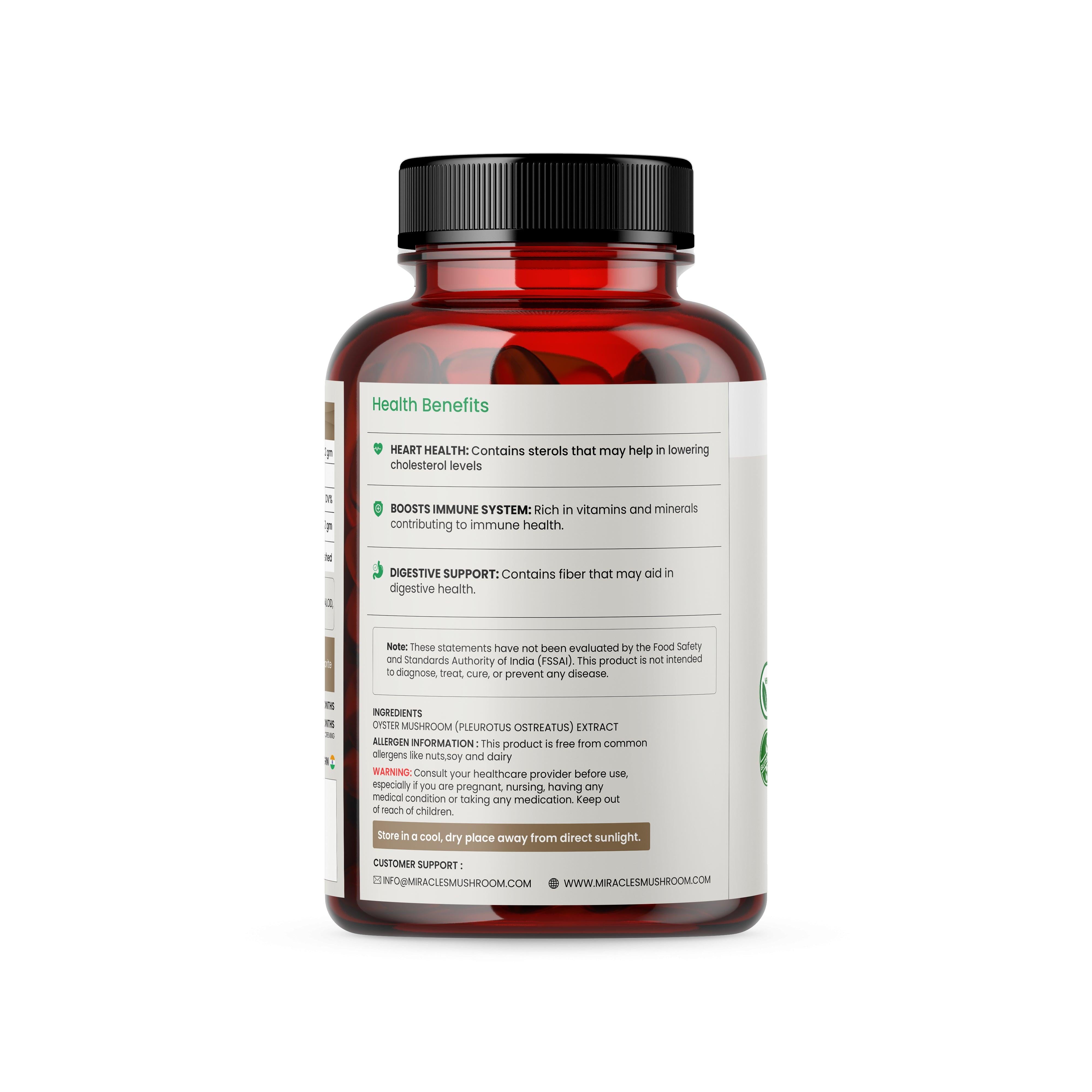 Miracles Mushroom - Oyster Mushroom Extract Powder - 110g.