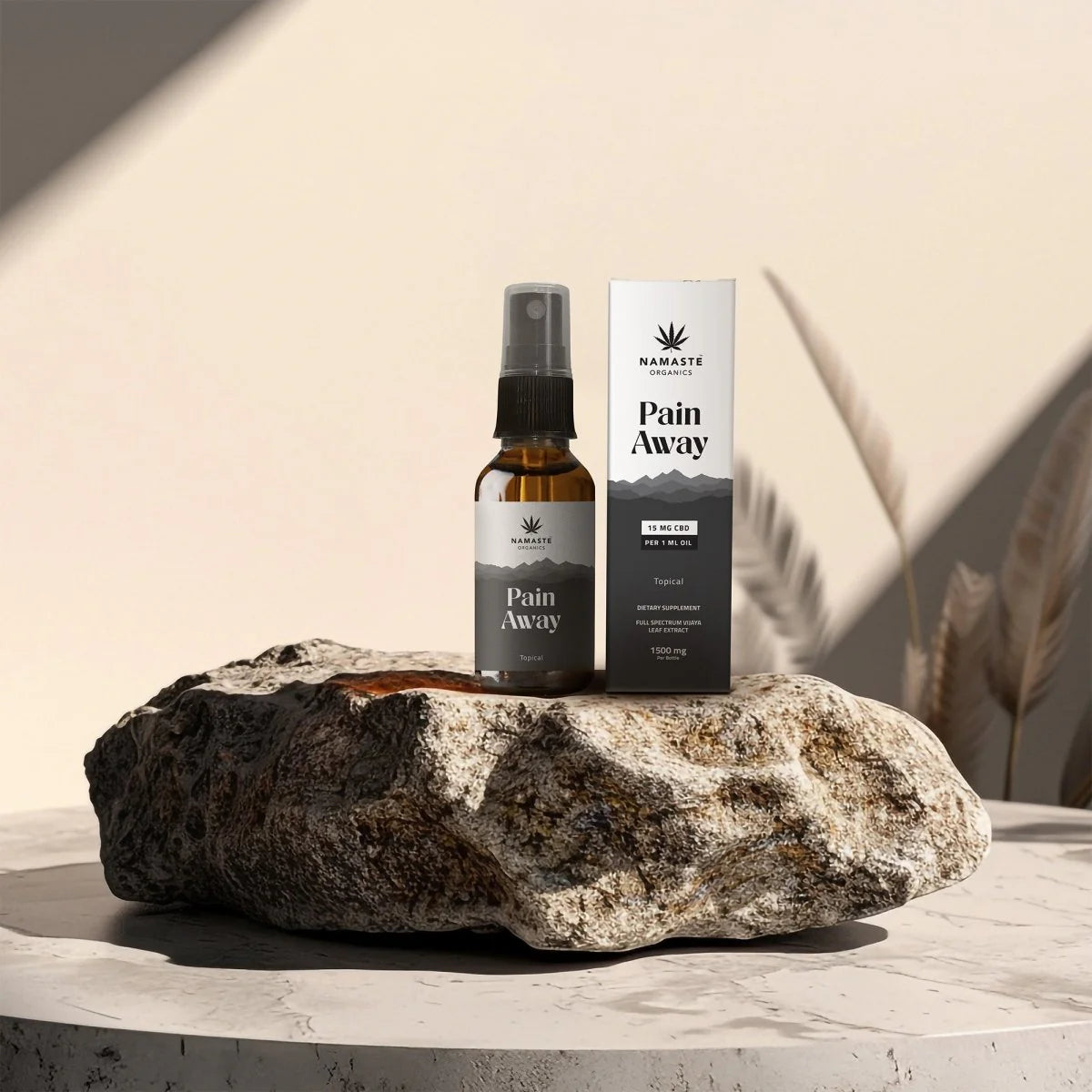 Namaste Organics Pain Away Topical Oil 1:1 Vijaya Extract | CBD + THC Oil for Joint & Muscle Pain.