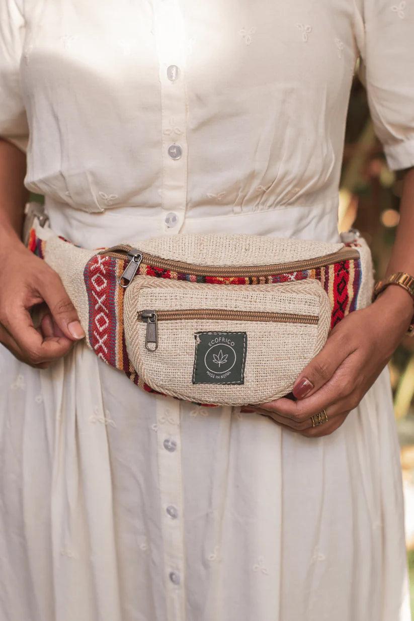 Ecofrico -Hemp Waist BagHemp BackpackEcofrico Hemp Waist Bag - Eco-friendly Hemp Waist Bag|Durable, Adjustable Strap