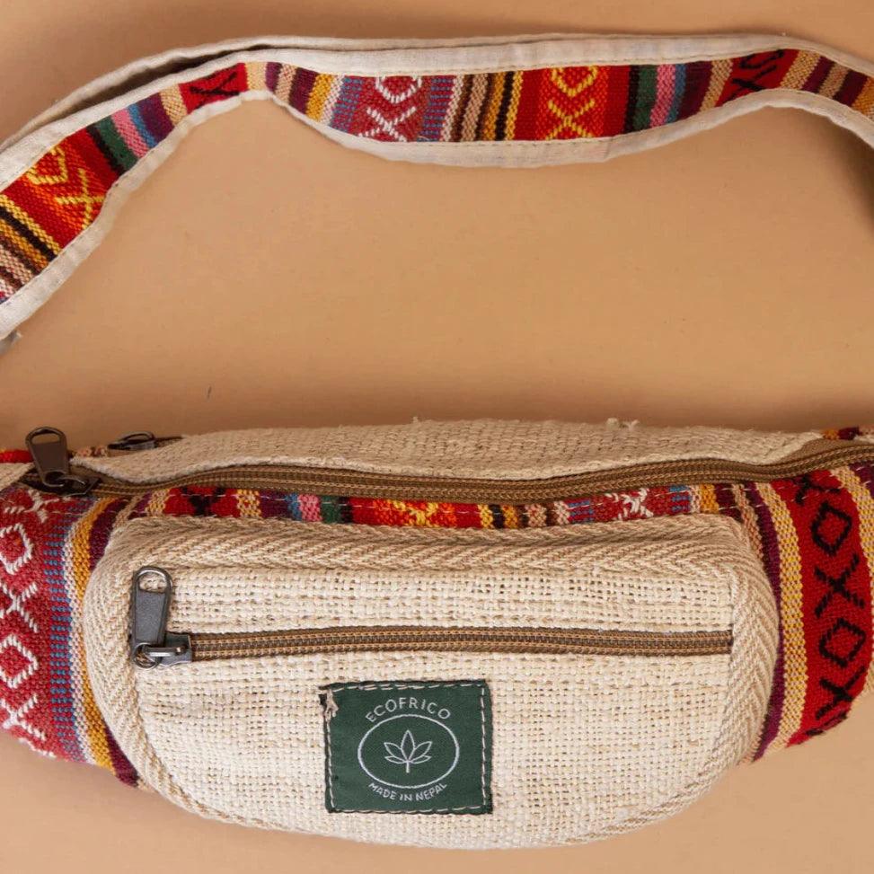 Ecofrico -Hemp Waist BagHemp BackpackEcofrico Hemp Waist Bag - Eco-friendly Hemp Waist Bag|Durable, Adjustable Strap