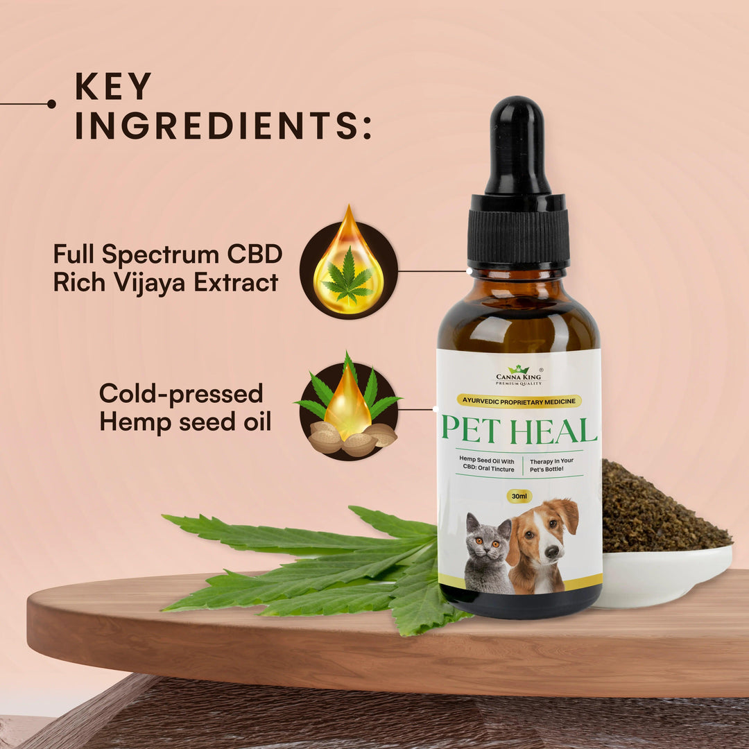 Cannaking- Pet Heal Oil (oral) - 1500 mg (30ml)Pet Hemp OilCannaking Pet CBD Oil - Oral 1500mg | Eases Anxiety & Pain