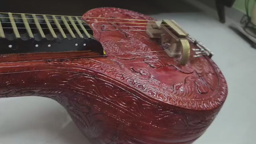 Anirud Musicals - Saraswati Carving Ekantha Veena with Guitar Keys