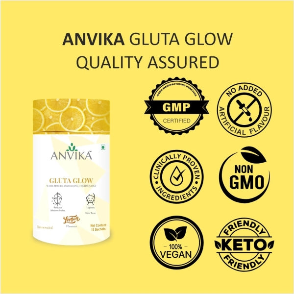 Anvika Gluta Glow Fast Acting Skin Brightening with Mouth Dissolving Technology