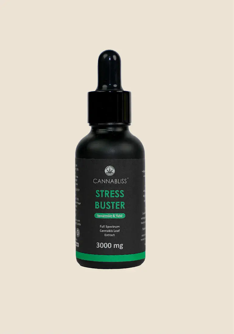 Cannabliss Stress Buster – High-Potency CBD Oil (1:3) – 3000mg.