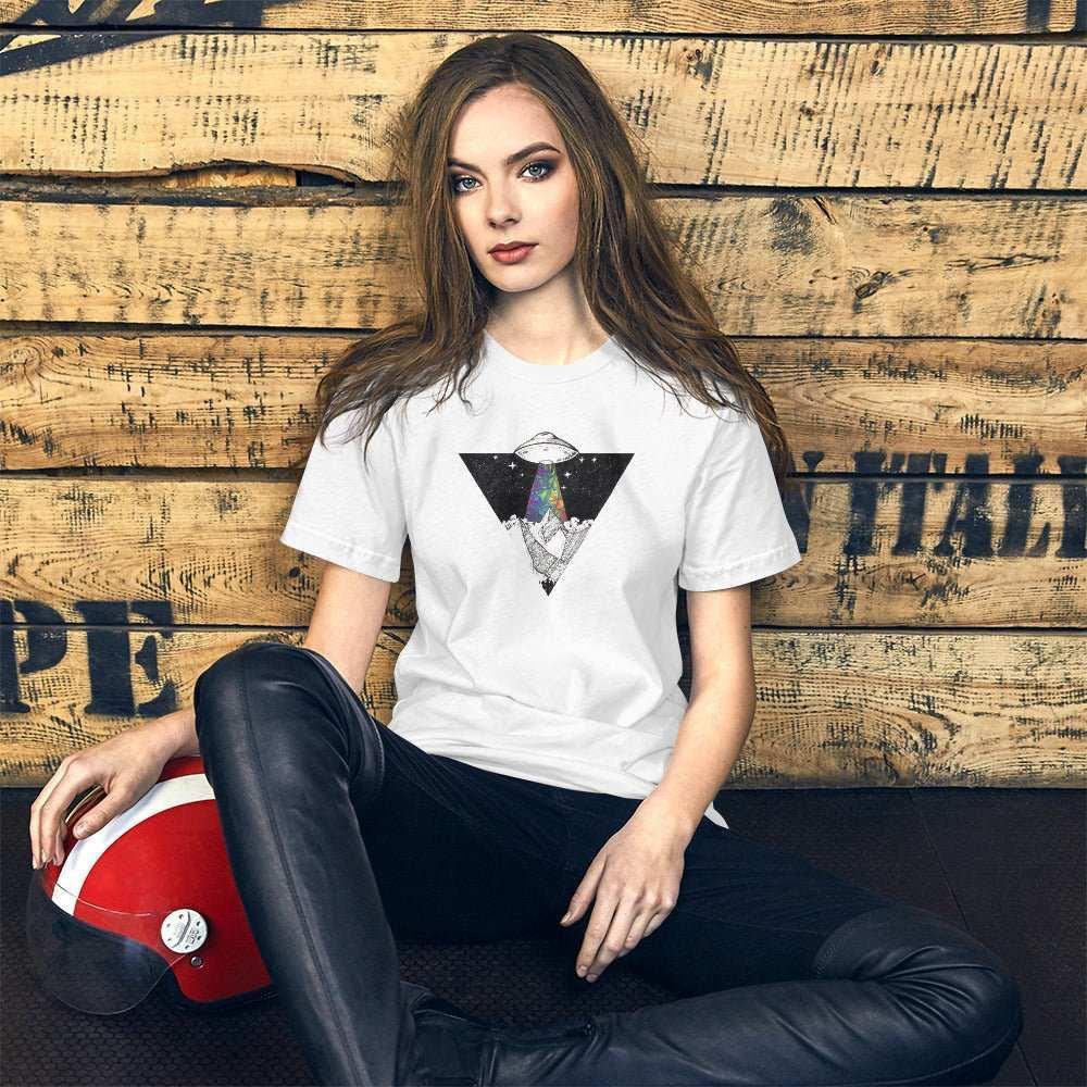 Psychedelic Alien Invasion Women's Graphic T-Shirt.