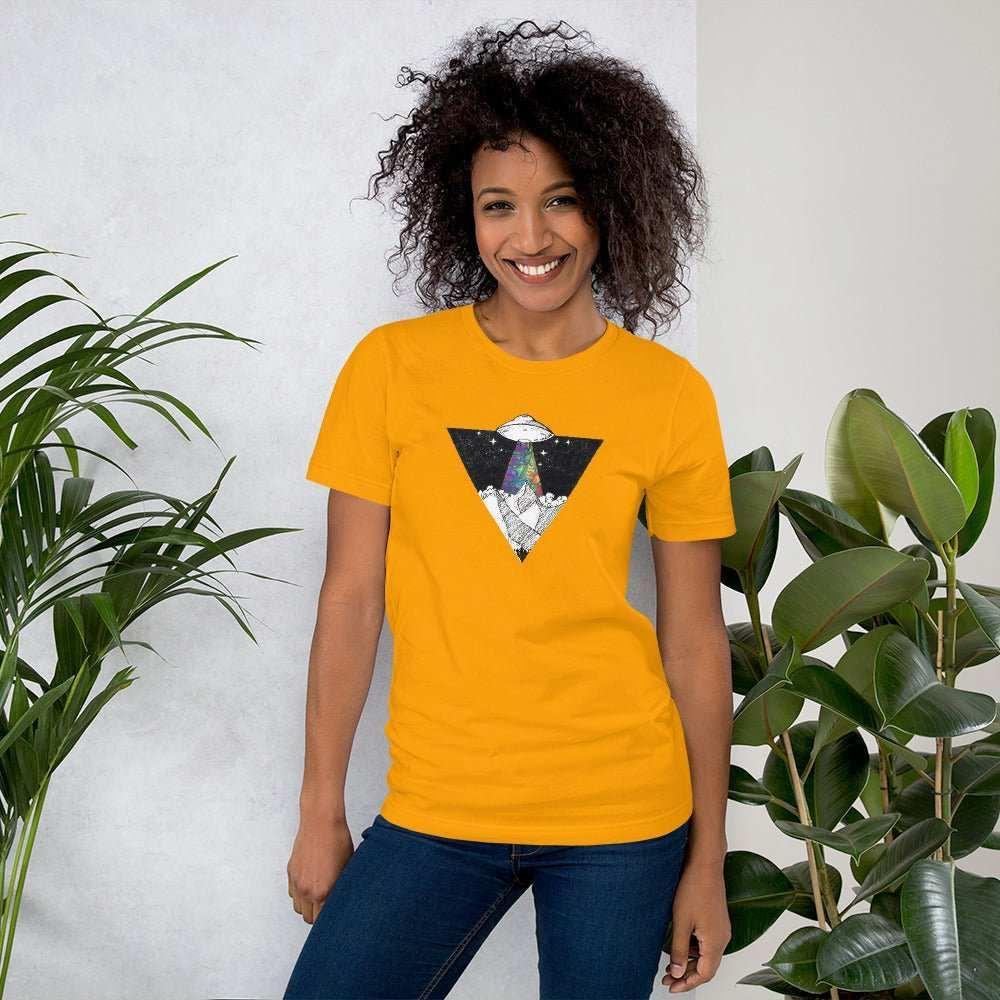 Psychedelic Alien Invasion Women's Graphic T-Shirt.