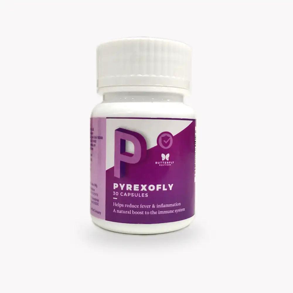 Butterfly Ayurveda- Pyrexofly - Fever MedicineCapsulesFever Medicine - Ayurvedic Relief | Immune Support