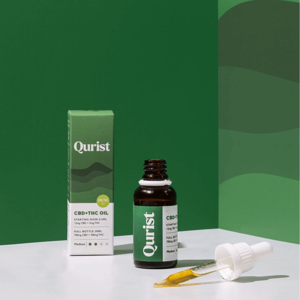 Qurist CBD + THC Oil - Medium 1000mg - CBD Store India