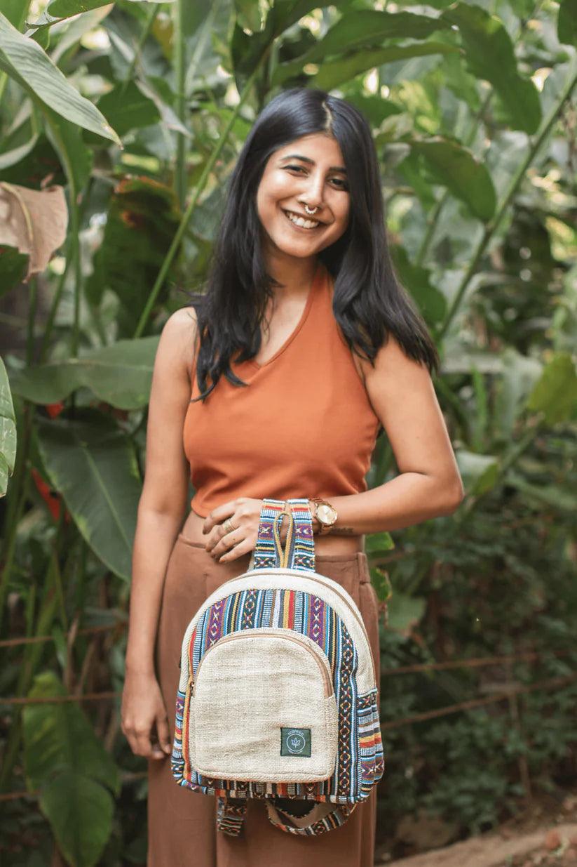 Ecofrico- Mini Hemp BackpackHemp BackpackEcofrico Mini Hemp Backpack - Compact & Eco-Friendly