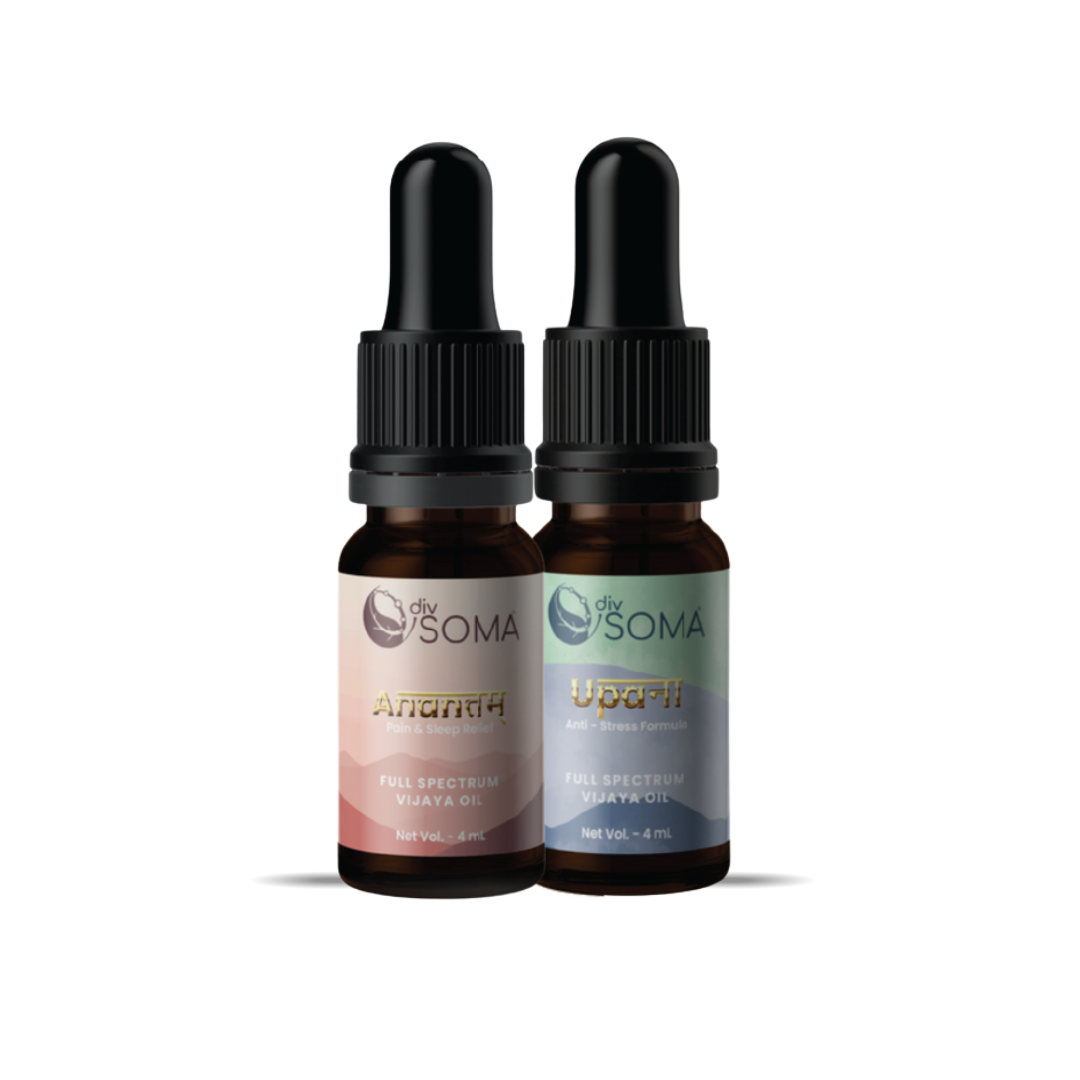 Divsoma Prana Pack | Day & Night CBD + THC Oils for Stress, Pain & Sleep.