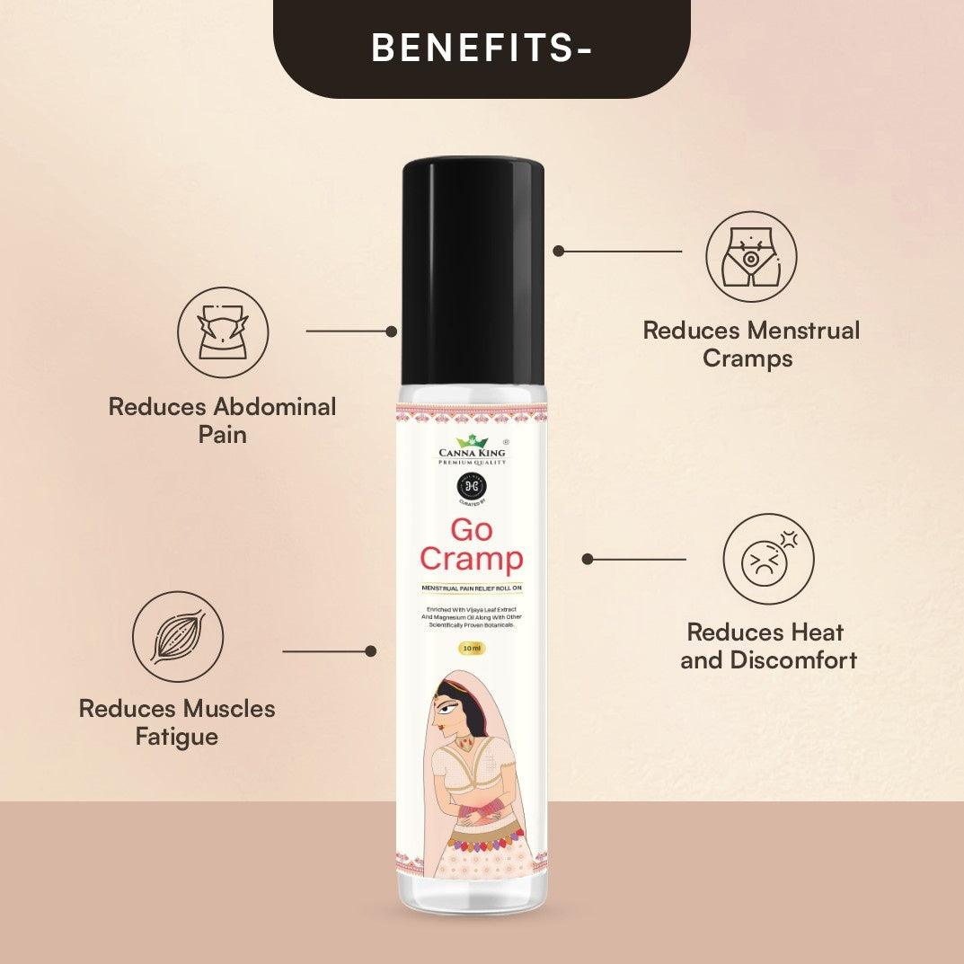 Cannaking- Go Cramp: Menstrual Pain Relief Spray & Roll OnMenstrual Pain ReliefGo Cramp: Menstrual Pain Relief Spray - Natural Solution