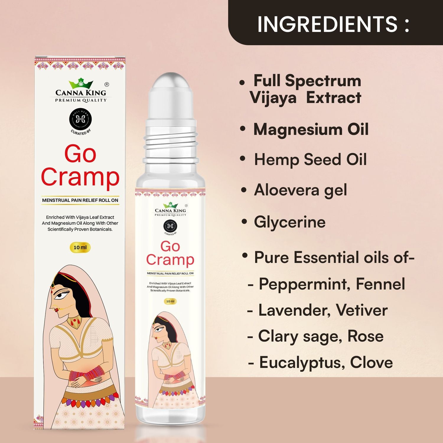 Cannaking- Go Cramp: Menstrual Pain Relief Spray & Roll On