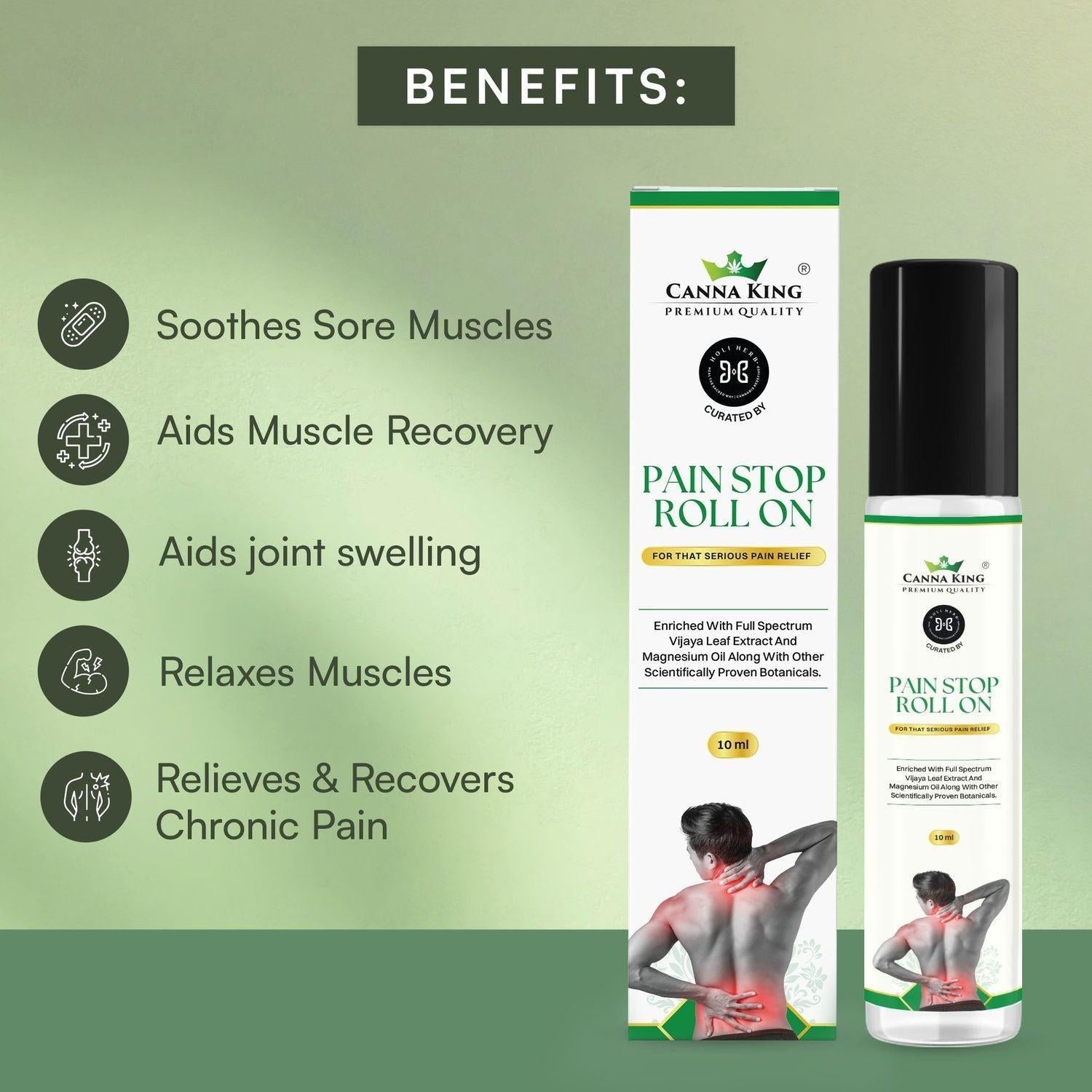 Cannaking- Pain Stop Spray & Roll On.
