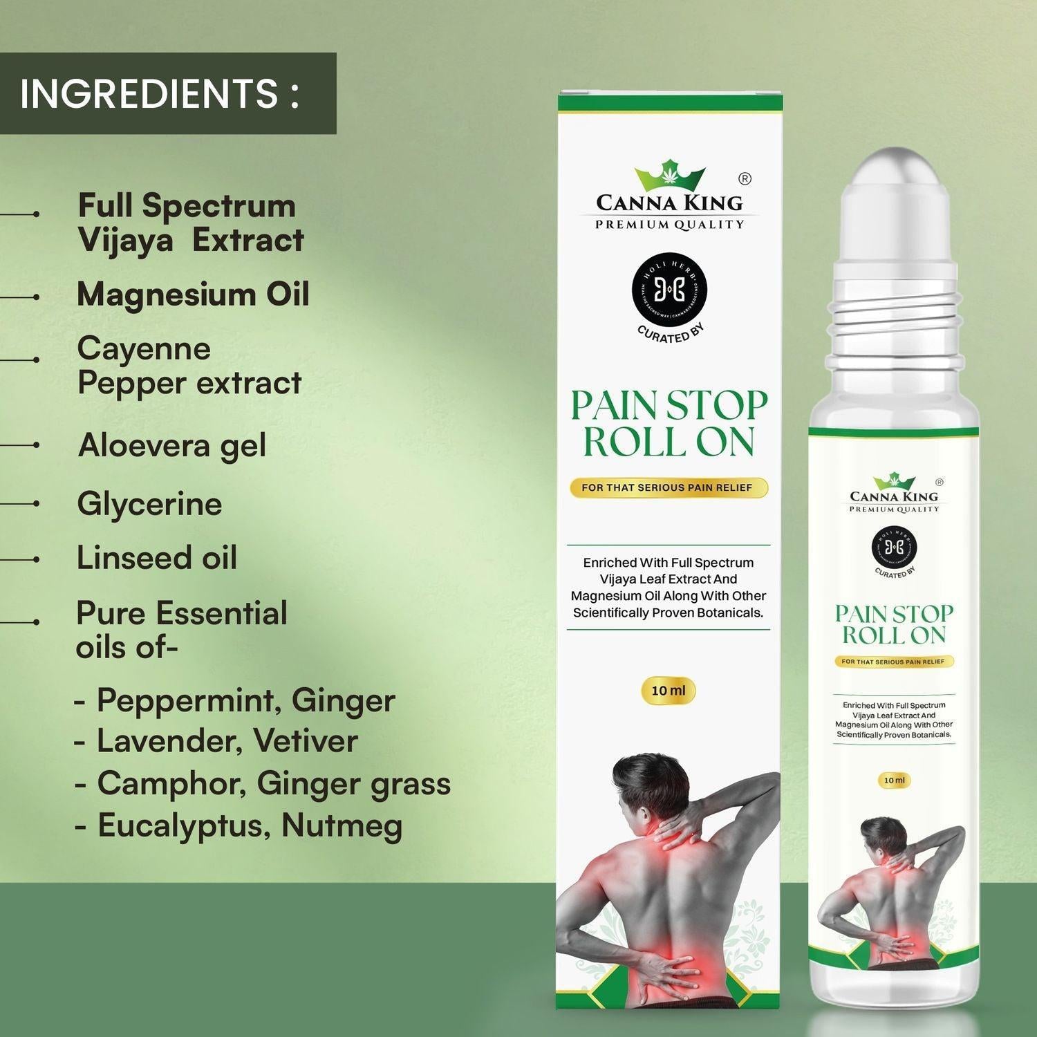 Cannaking- Pain Stop Spray & Roll On.