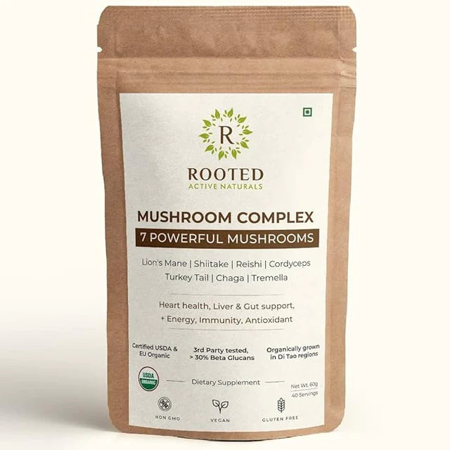 Free Rooted Actives 7 Mushrooms Complex extract powder with Twiee - Magicon Magishroom Cannabis Leaf Tincture