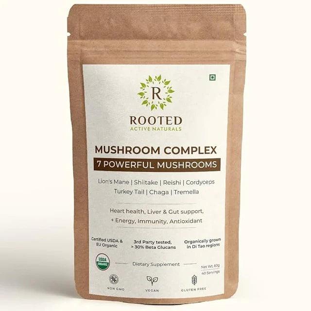 Free Rooted Actives 7 Mushrooms Complex extract powder with Twiee - Magicon Magishroom Cannabis Leaf Tincture.