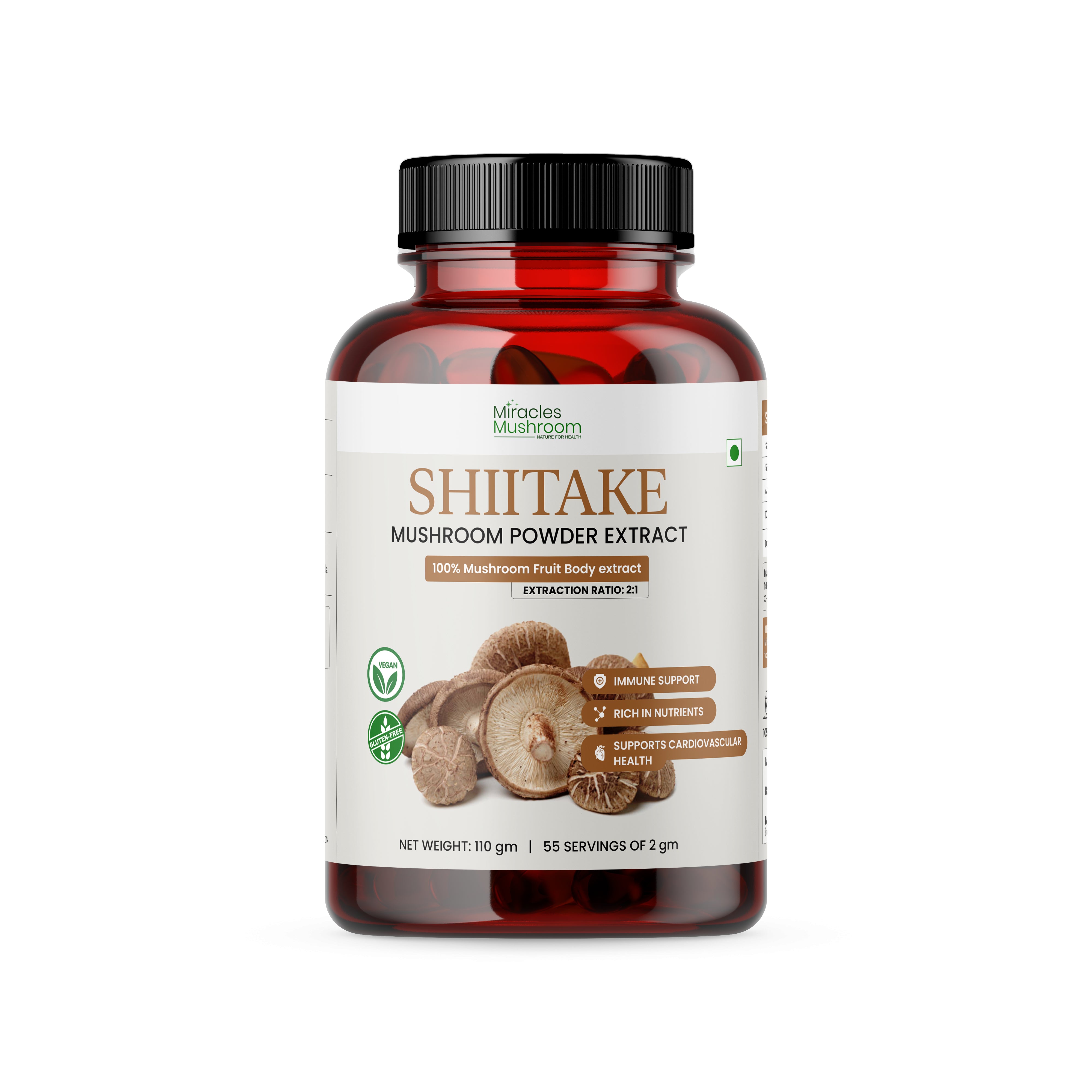 Miracles Mushroom : Shiitake Mushroom Extract Powder 110g