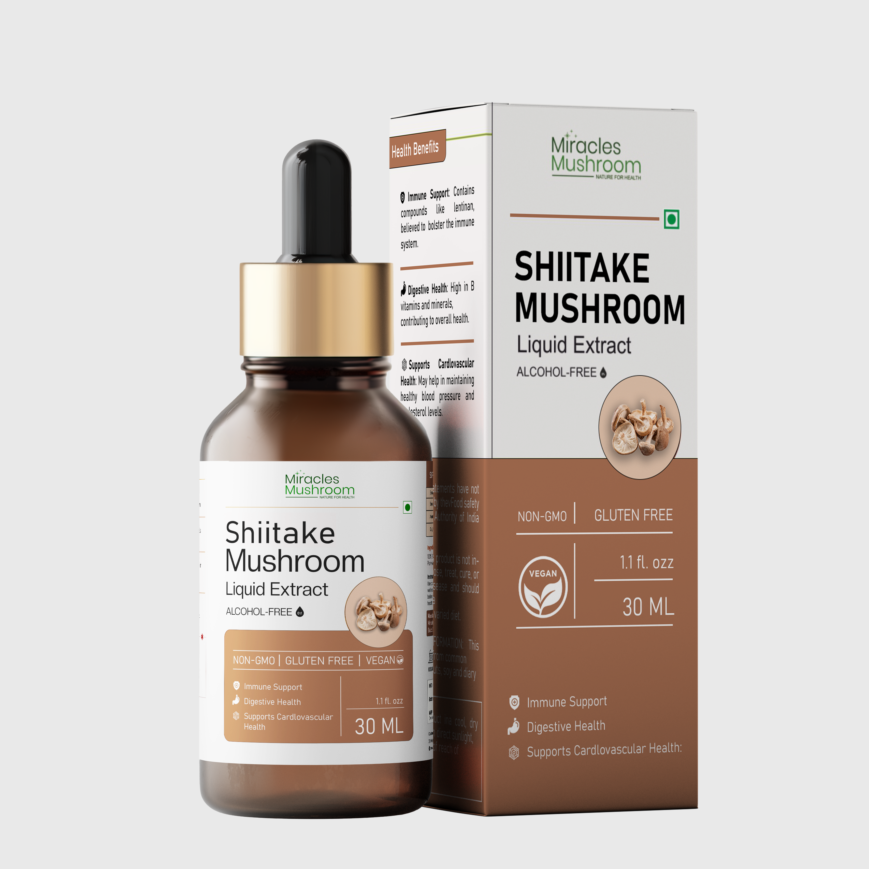 Miracles Mushroom - ShIitake Mushroom Liquid Extract - 30ml