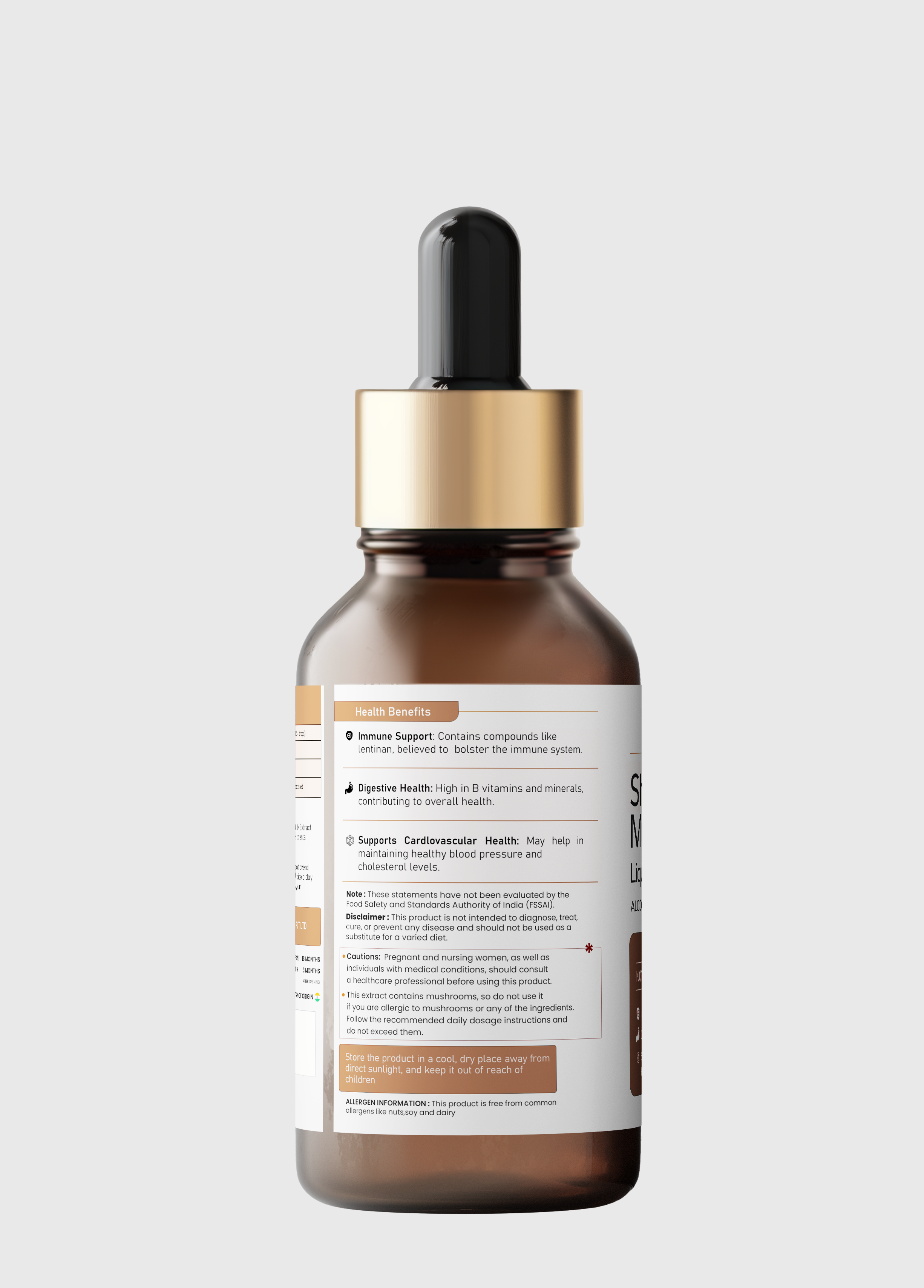 Miracles Mushroom - ShIitake Mushroom Liquid Extract - 30ml