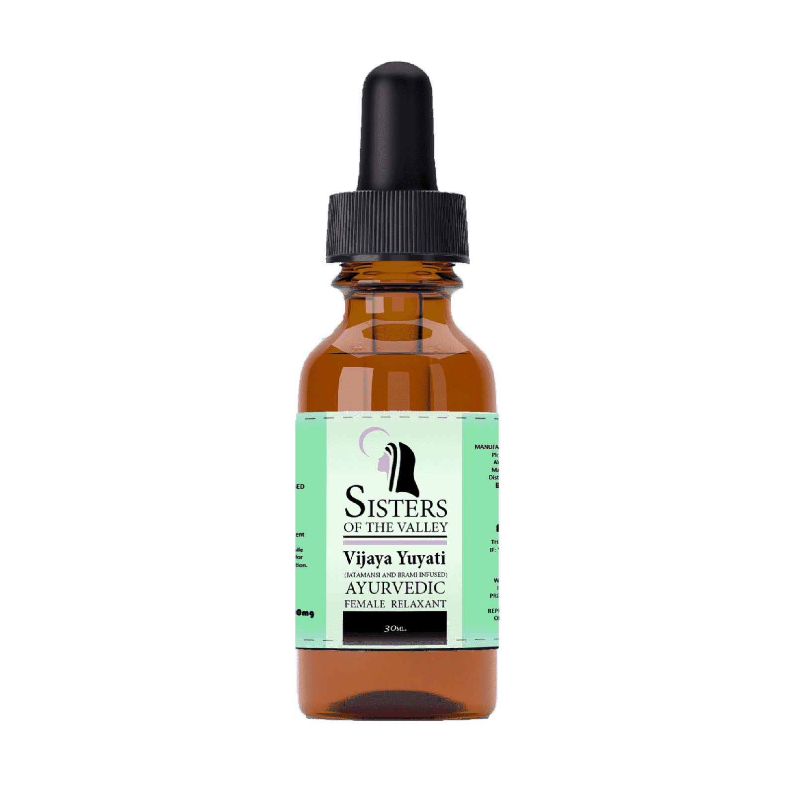 Sisters Of the Valley Ayurvedic Female Relaxant 1500mg 1:1 THC : CBD Oil Tincture.