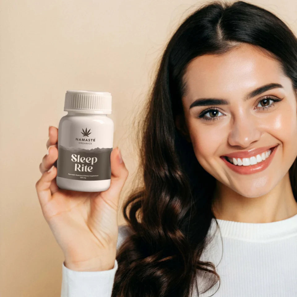 Namaste Organics Sleep Rite 10:1 Vijaya Extract (Cannabis) Capsules 500mg | Natural Sleep Support.