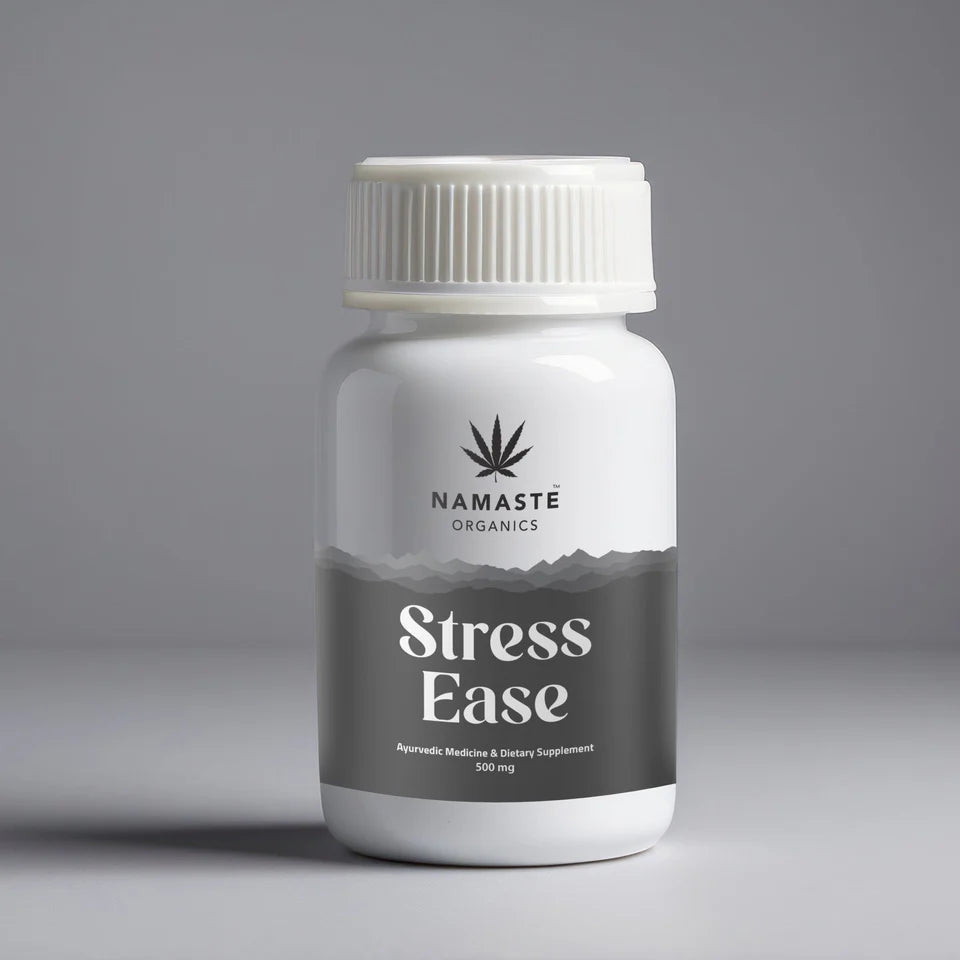 Namaste Organics Stress Ease 10:1 Vijaya Extract (Cannabis) Capsules 500mg | Calm & Focus.