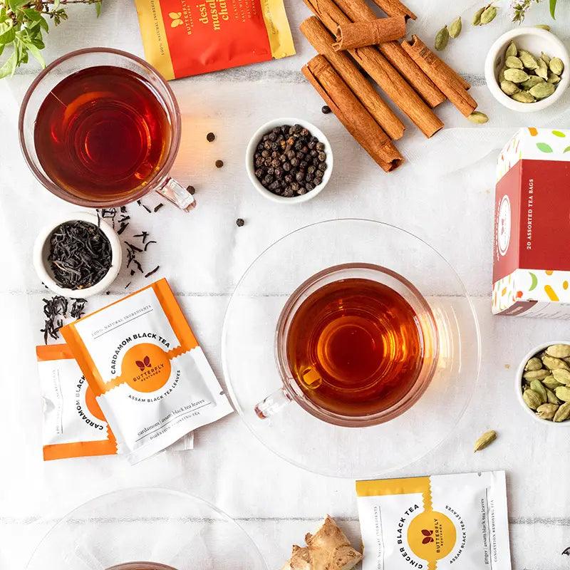 Butterfly Ayurveda- Tea Potpourri | Perfect Traveler's Tea-kitTea & InfusionsButterfly Ayurveda Tea - Herbal Tea Traveler's Kit | 20 Bags