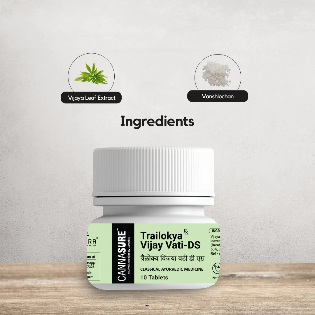 Cannasure - Trailokya Vijaya Vati DSHerbal MedicineTrailokya Vijaya Vati DS - Cannasure | Potent Pain Relief