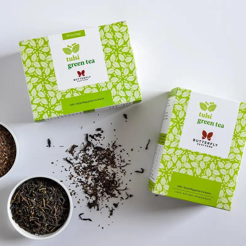 Butterfly Ayurveda- Tulsi Green TeaTea & InfusionsButterfly Ayurveda Tulsi Green Tea - Immunity Booster | Antioxidants, Metabolism, Stress Relief