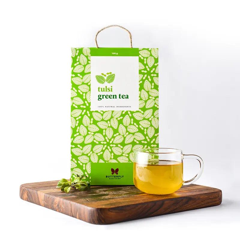 Butterfly Ayurveda- Tulsi Green TeaTea & InfusionsButterfly Ayurveda Tulsi Green Tea - Immunity Booster | Antioxidants, Metabolism, Stress Relief