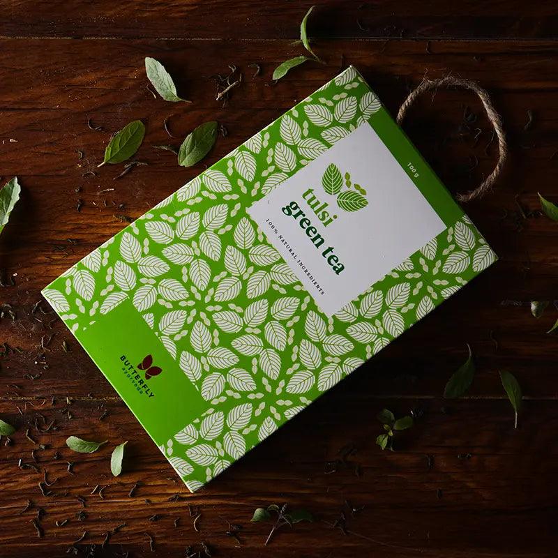 Butterfly Ayurveda- Tulsi Green TeaTea & InfusionsButterfly Ayurveda Tulsi Green Tea - Immunity Booster | Antioxidants, Metabolism, Stress Relief