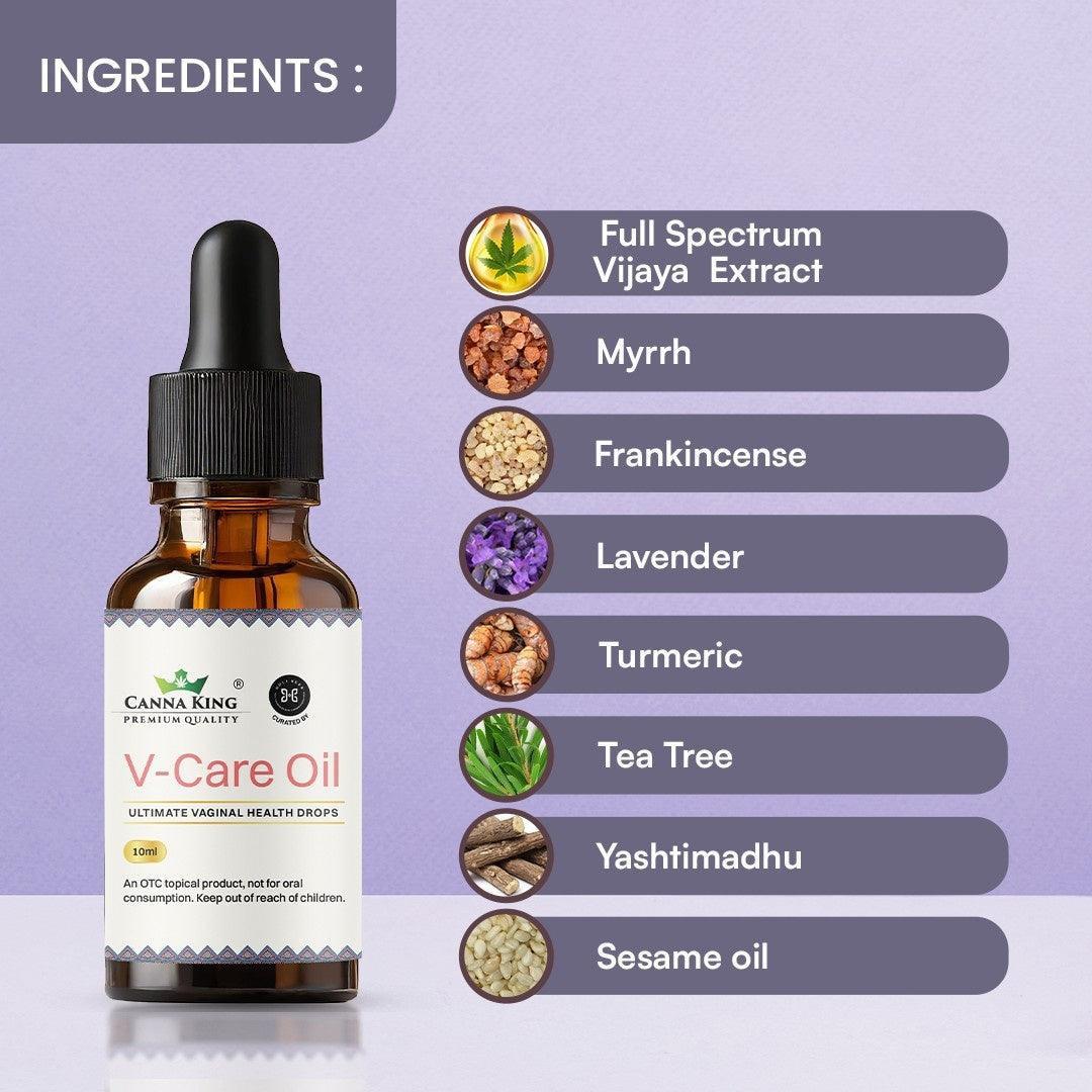 Cannaking- V-Care Oil: Ultimate Vaginal Health Drops.