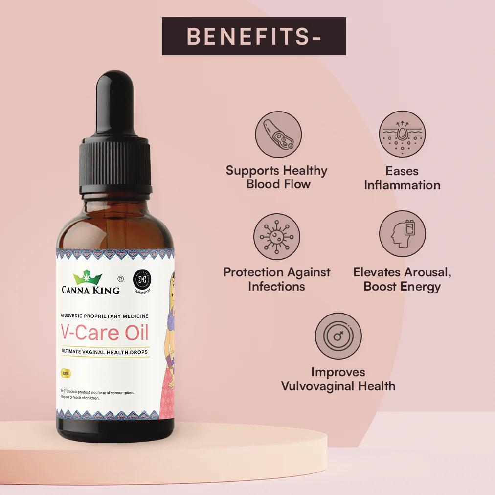 Cannaking- V-Care Oil: Ultimate Vaginal Health Drops.
