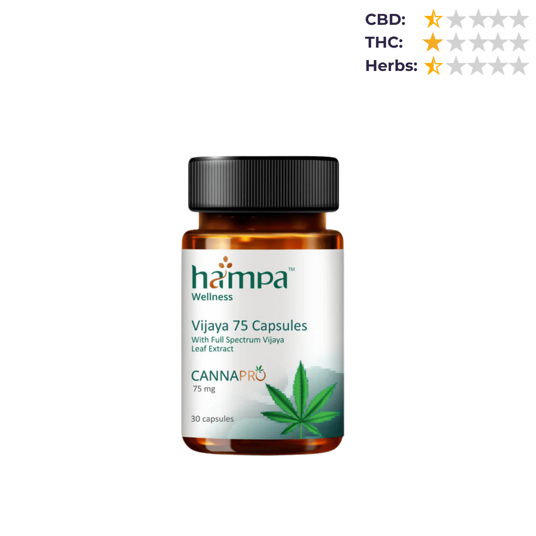 Hampa Vijaya 75 Capsules | Full-Spectrum Cannabis Extract Capsules.