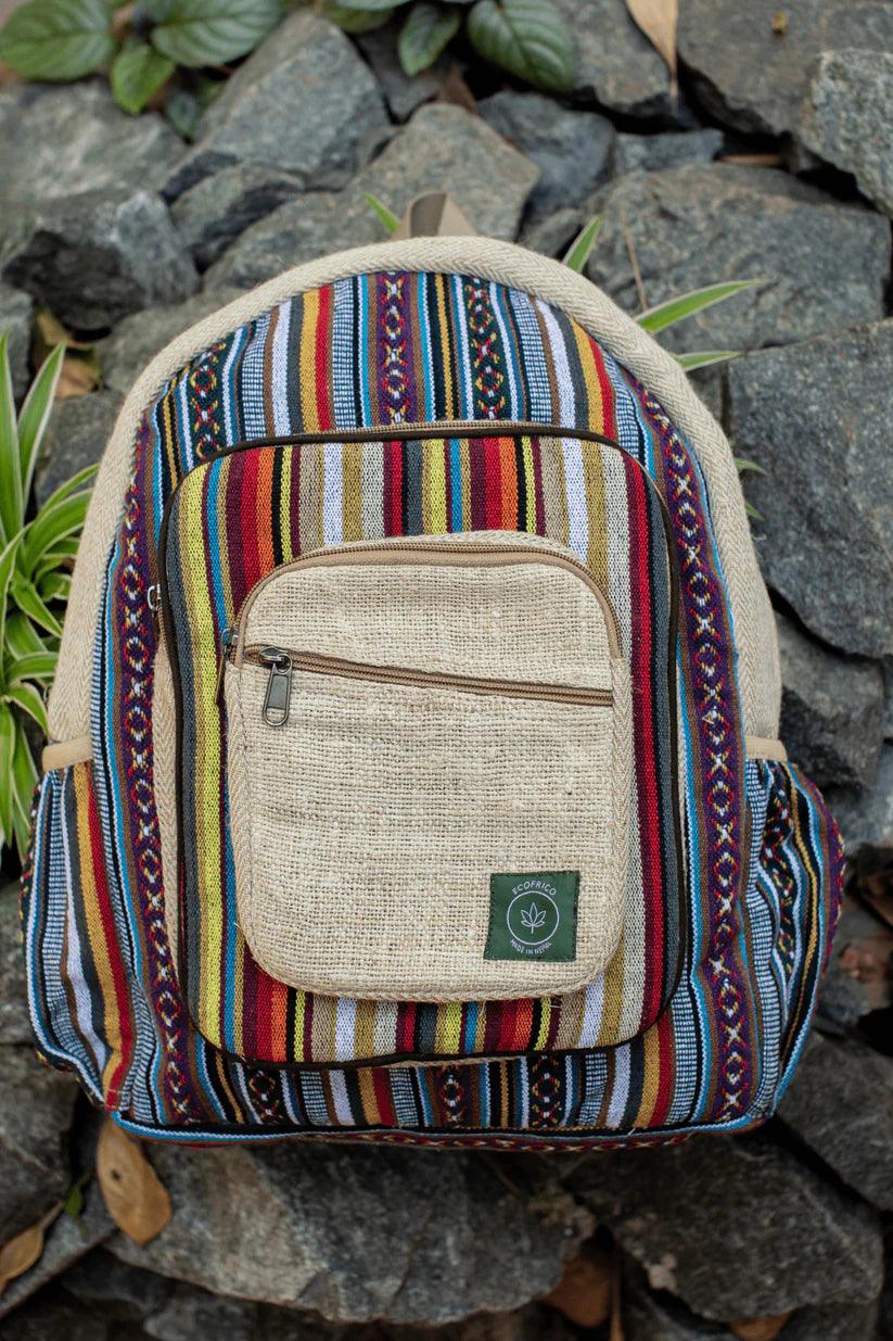 Ecofrico -  Vivid Hemp BackpackHemp BackpackVivid Hemp Backpack - Eco-Friendly | Durable Design