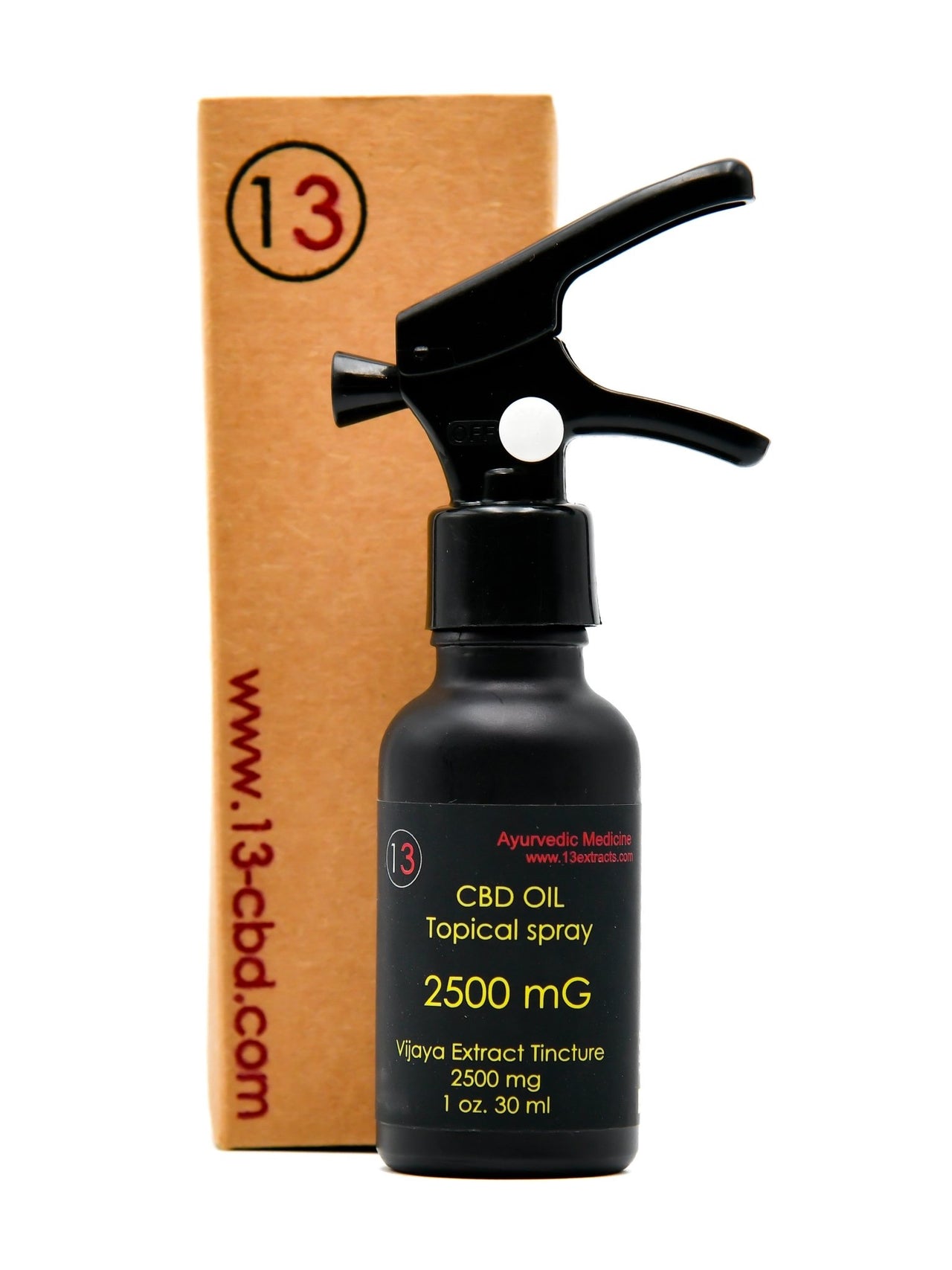 13 Extracts - CBD Topical Spray 2500 MG (30ml) - CBD Store India