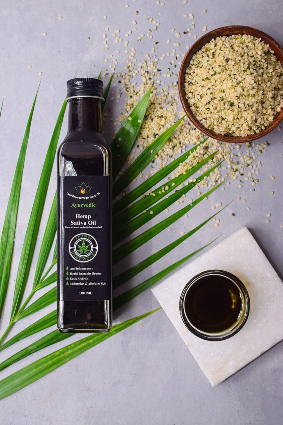 ANANTA HEMP SEED OIL (COLD PRESSED)Hemp oilAnanta Hemp Sativa Oil- Cold Pressed | Best Hemp Oil | CBD Store India