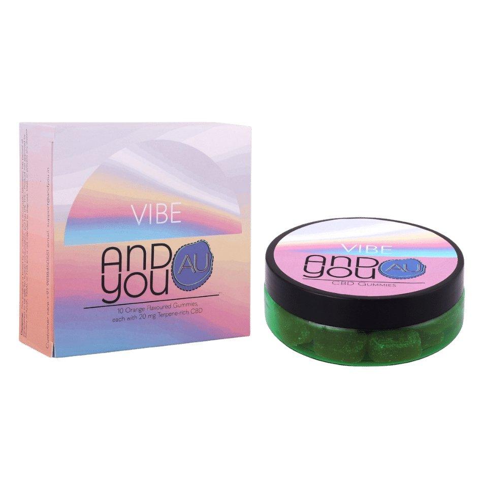 Andyou - Vibe&U Mood Uplift Gummies (200mg CBD + Terpenes for a Good Vibes) CBD Gummies Andyou 