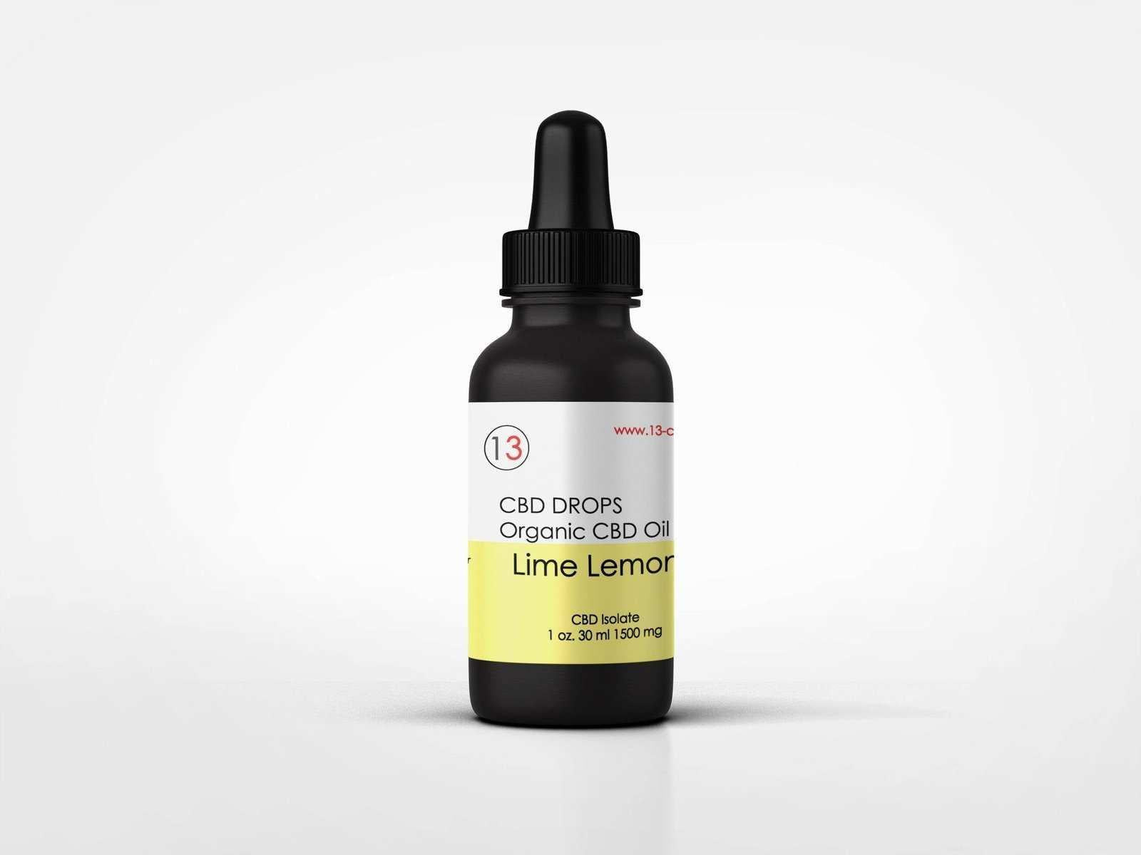 Thirteen Extracts Lime & Lemon Flavoured CBD Oil.