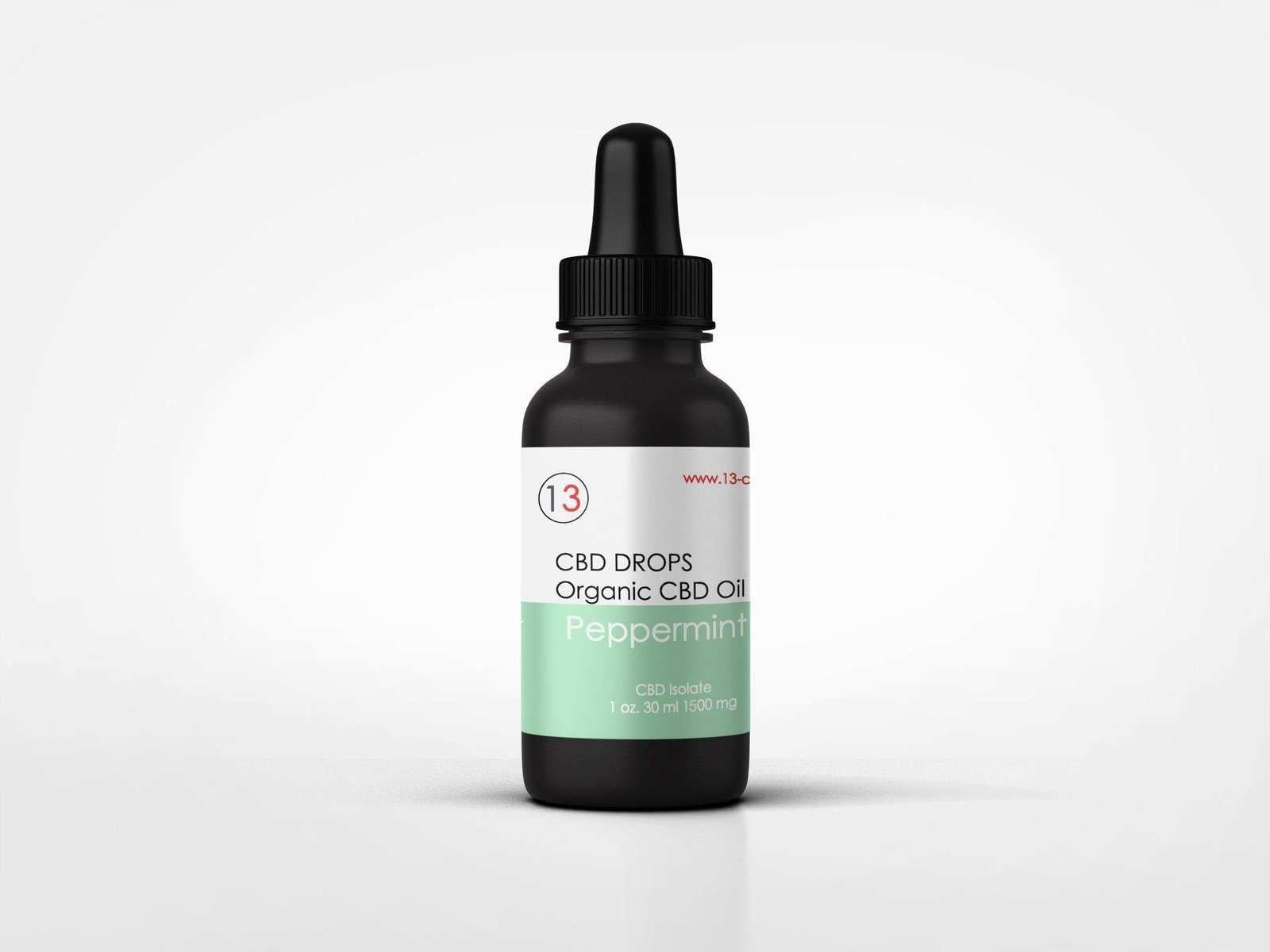 Thirteen Extracts Peppermint Flavoured CBD Oil.