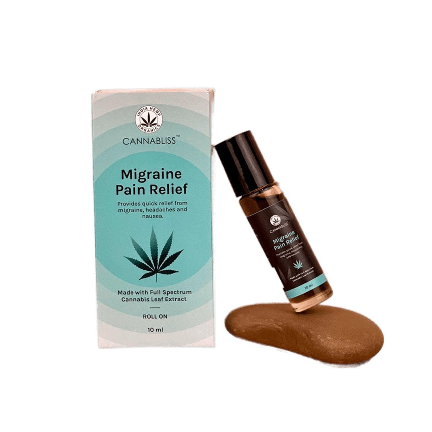 Cannabliss Migraine Pain Relief - 10 MLCBD Roll OnCannabliss Migraine Pain Relief | Cannabis Leaf Extract | CBD Store India
