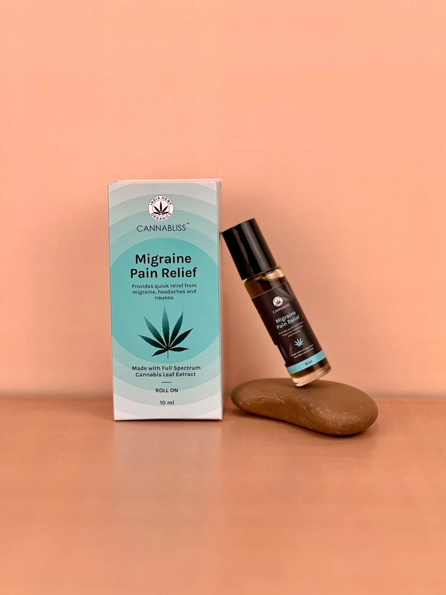 Cannabliss Migraine Pain Relief - 10 MLCBD Roll OnCannabliss Migraine Pain Relief | Cannabis Leaf Extract | CBD Store India
