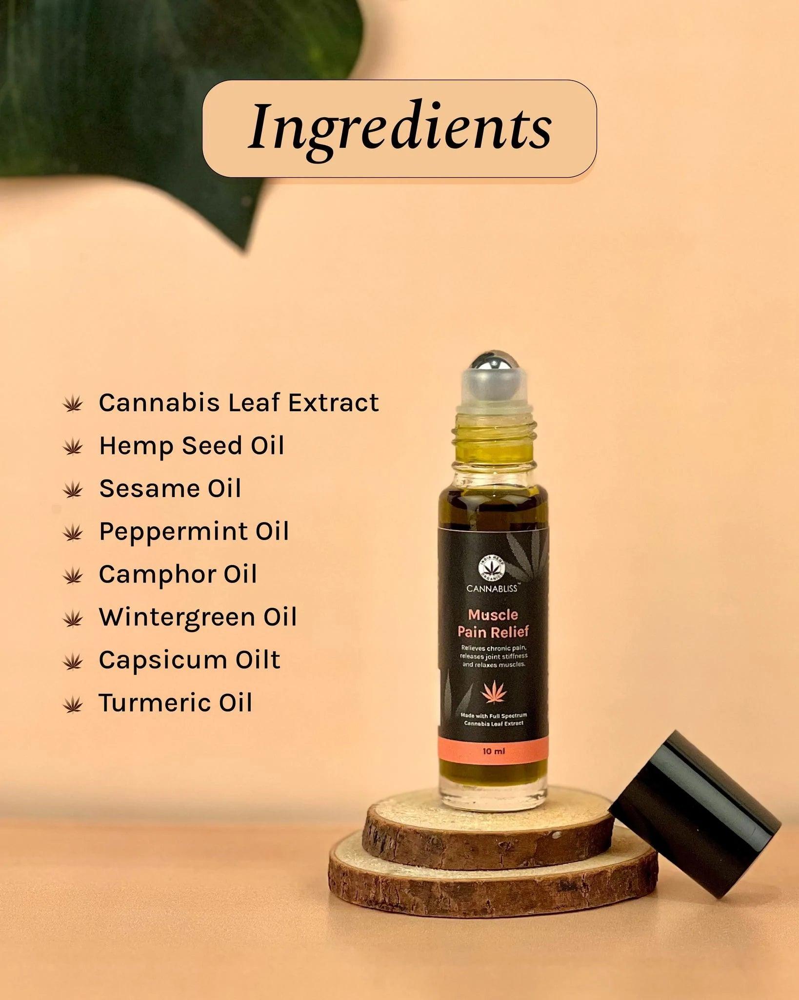 Cannabliss Muscle Relief - 10 MLCBD Roll OnCannabliss Muscle Relief | CBD Roll On for Muscle Pain | CBD Store India
