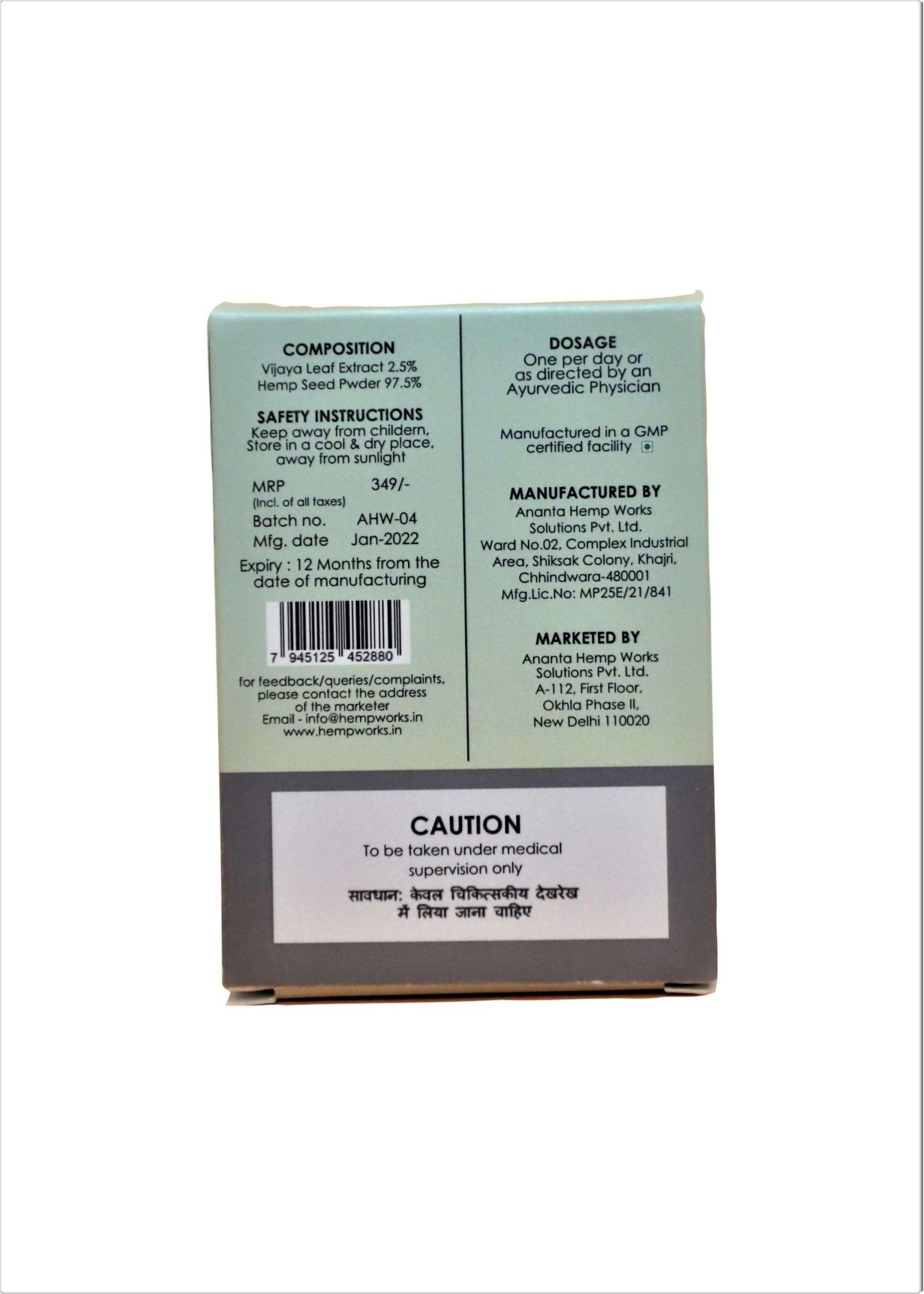 Cannaease Medical Cannabis Pain Relief Capsules (RX) 10 Cap (For Oral Consumption)Health CareCannaease Pain Relief Capsules | Ayurvedic Pain Relief Medicine | CSIN
