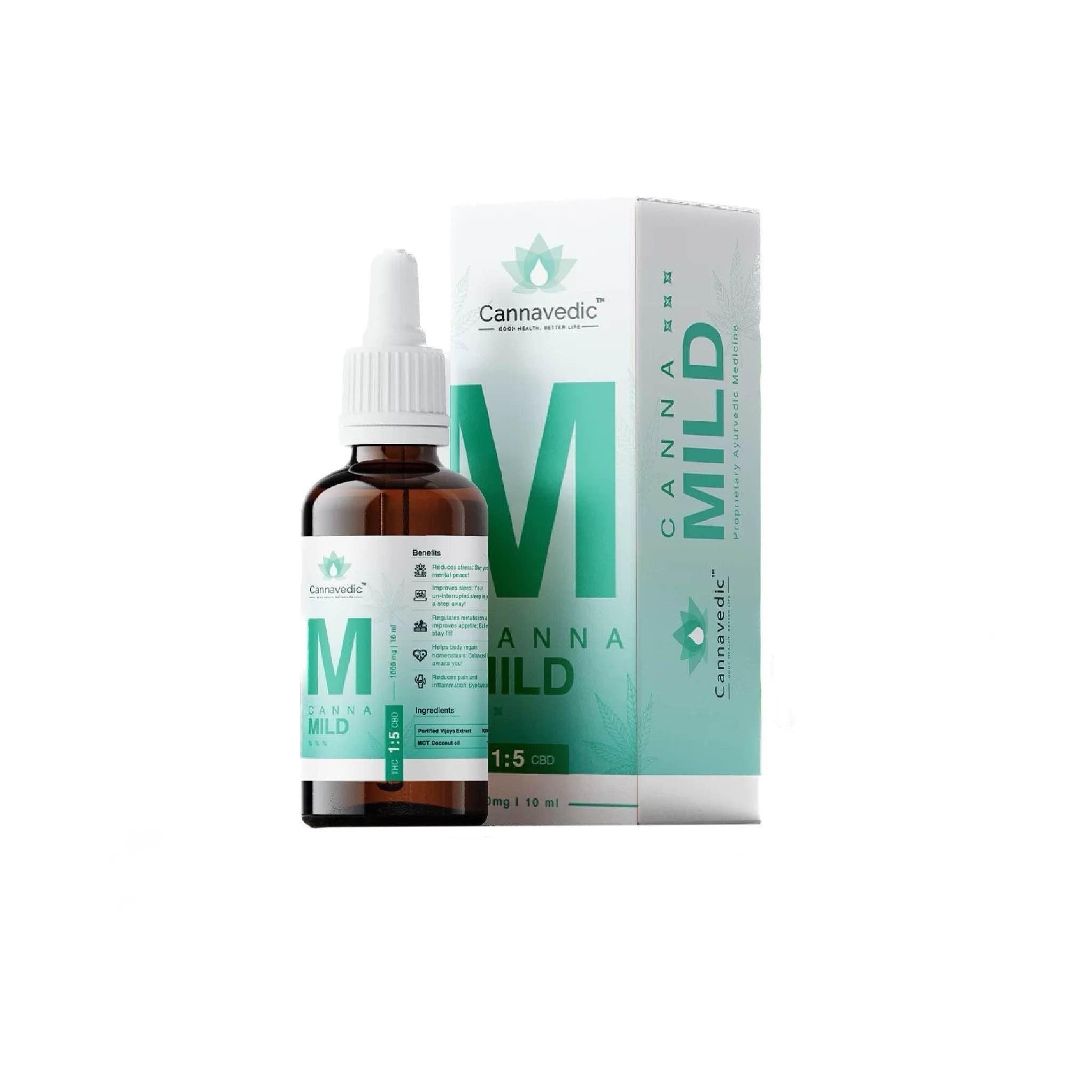 Cannavedic - Canna Mild THC CBD Oil (1:5|THC:CBD) 1000mg.