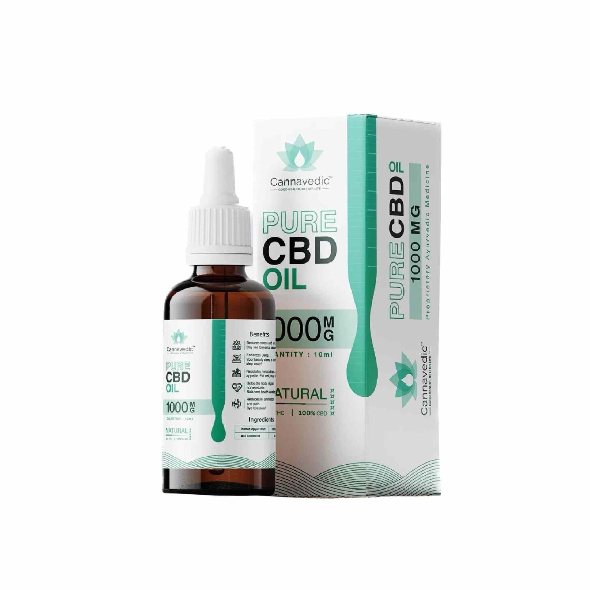 Cannavedic - Pure CBD Oil Natural 1000mg | 10mlcbd oil