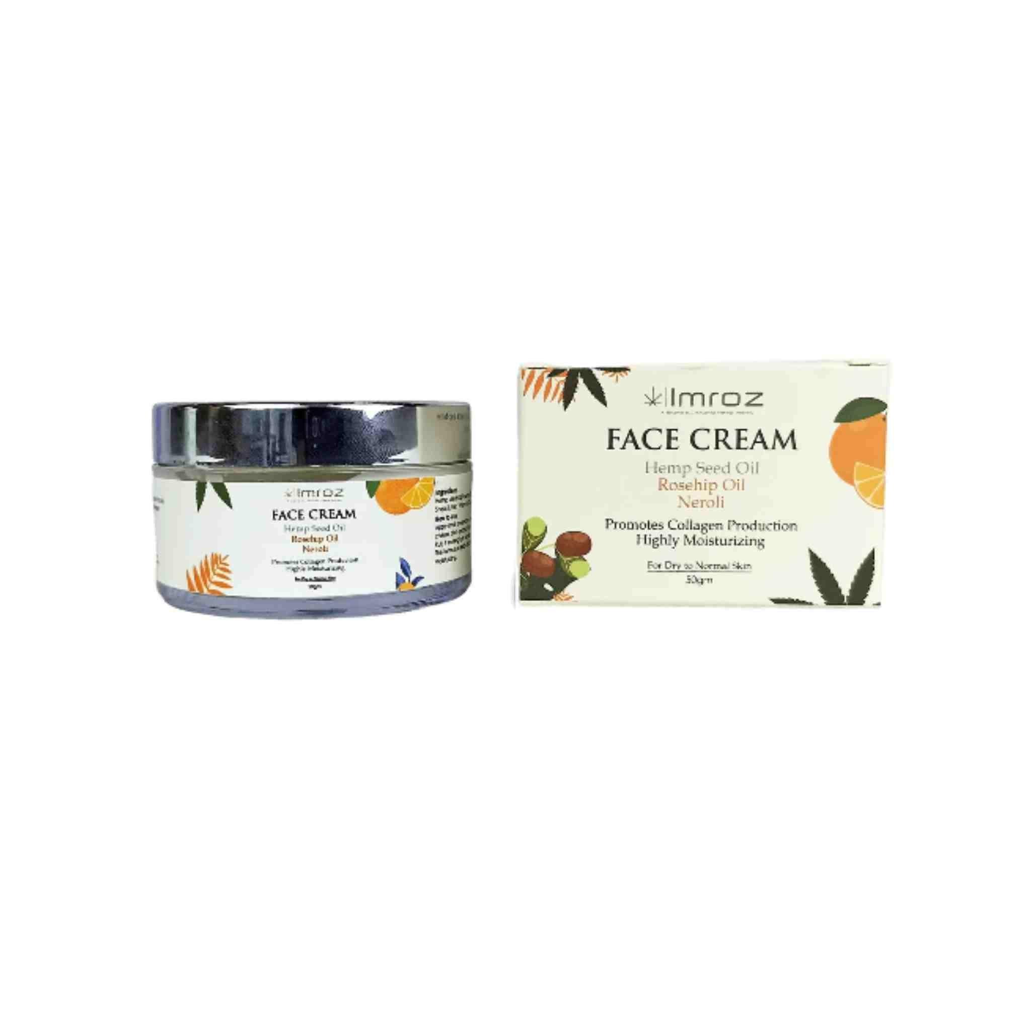 Imroz - Face Cream With Hemp Seed Oil & Rosehip OilHealth & BeautyFace Cream With Hemp Seed Oil & Rosehip Oil | CBD Store India