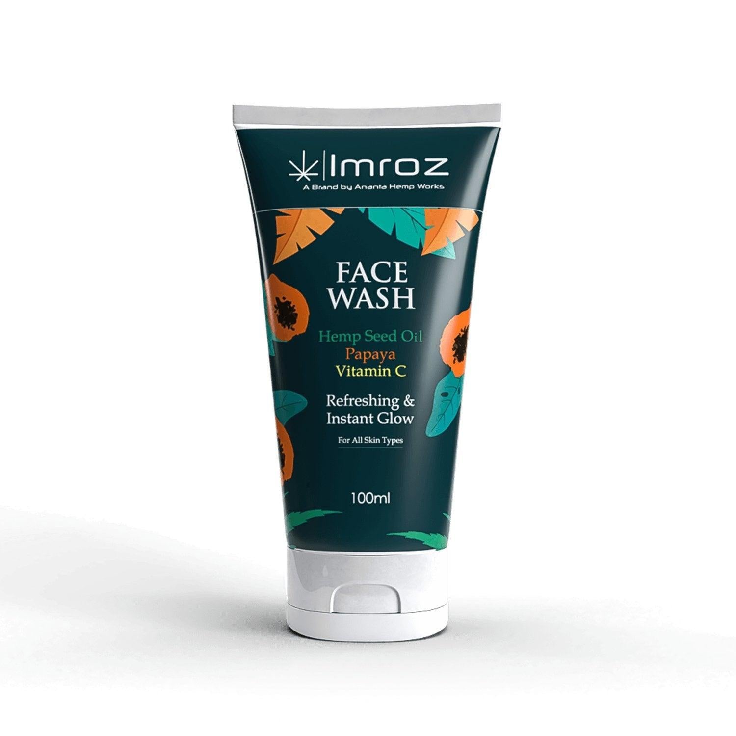 Imroz - Face Wash With Hemp Seed Oil & Papaya - 100 ml.