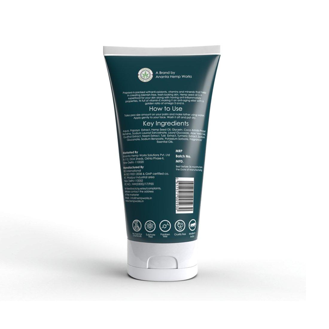 Imroz - Face Wash With Hemp Seed Oil & Papaya - 100 mlSkin CareFace Wash With Hemp Seed Oil & Papaya | Hemp Beauty Products | CSIN