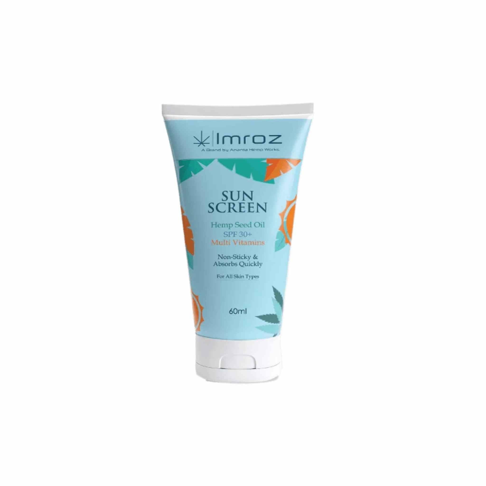 Imroz - Sunscreen SPF 30+ With Hemp Seed Oil and Multi Vitamins - 60 ml.